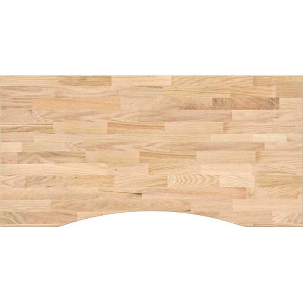 Syfax™ Piano Scrivania 100X50X2,5 Cm Rovere Massello Non Trattato-image
