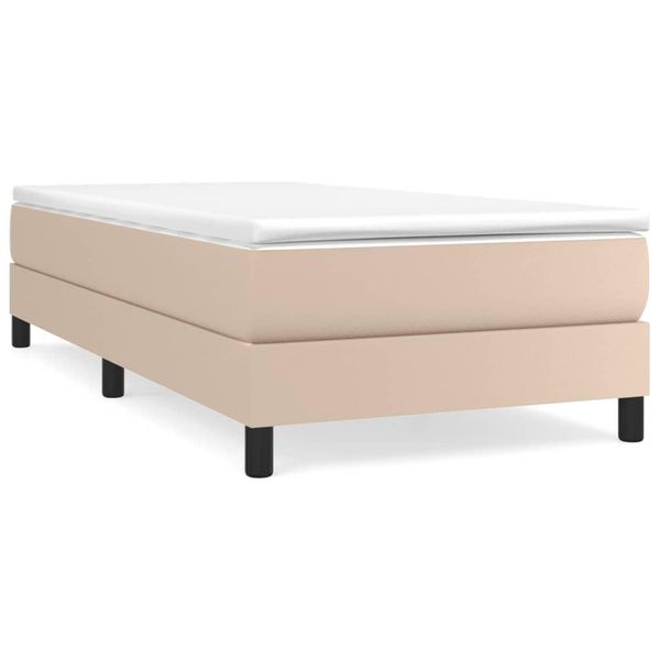 Syfax™ Struttura Letto A Rete A Molle Cappuccino 80X200 Cm In Pelle Finta-image
