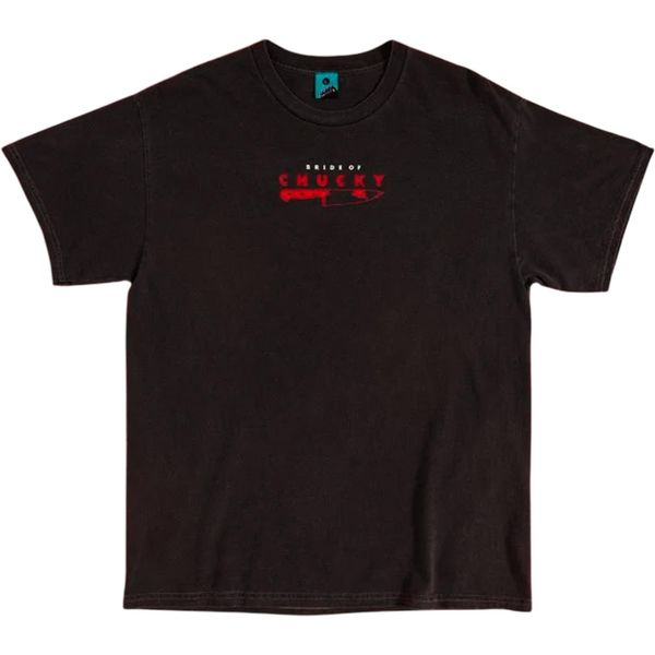 Maglietta Bride Of Chucky - "Til Death Do Us Part"" Per Uomo/Donna Unisex, Lavaggio Vintage TT1119 (M) (Nero)"-image
