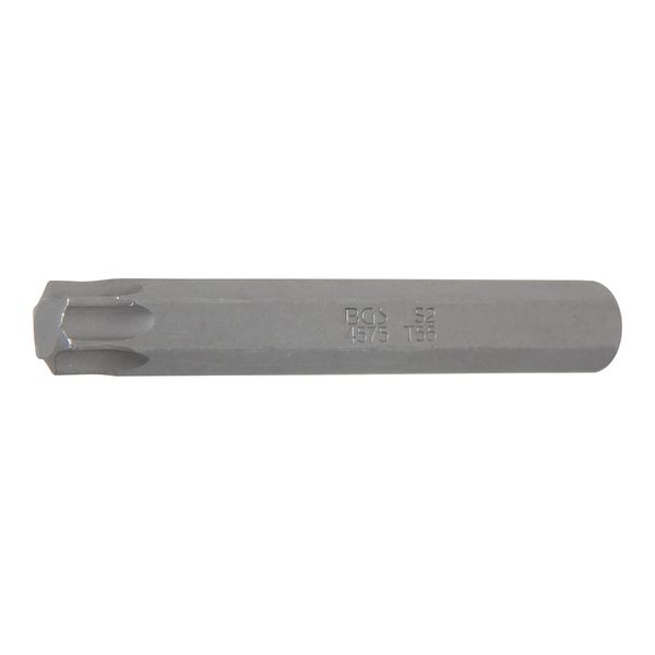 BGS Bit 4575, LäNge 75 Mm, Antrieb AußEnsechskant 10 Mm (3/8"), T-Profil (FüR Tx) T55 ; BGS Technic)-image