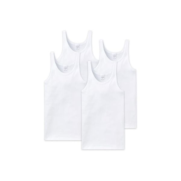 Unterhemd Schiesser "Unterhemd Essentials 4Er Pack", Herren, Gr. Xl, N-Gr, Weiß, Obermaterial: 100% Baumwolle Co., Unterhemden Unterhemd-image