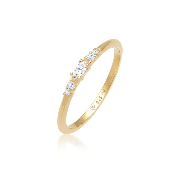 Verlobungsring Elli "Zirkonia Marquise Elegant Verlobung 925 Silber" Gr. 58, Gold, Fingerringe, Damen, 58Mm, Silber 925 (Sterlingsilber), Verlobungsring-image