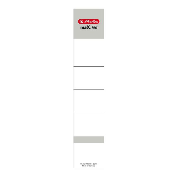 Herlitz 5966056 10X Ordneretiketten Max.File Weiß FüR 5,0 Cm RüCkenbreite(T)-image