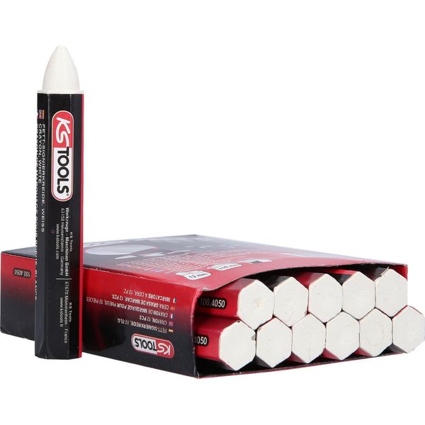 Ks Tools Gesso Per Marcare Bianco Confezione Da 12 Pezzi - 100.4050-image