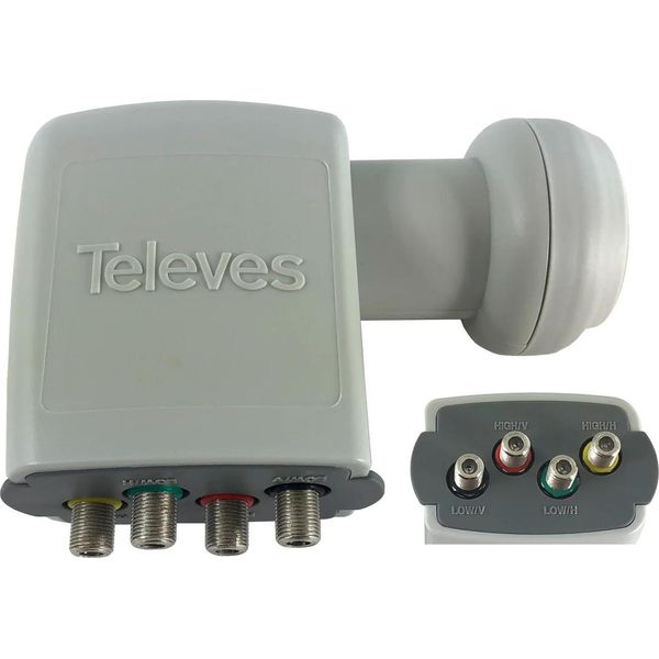 Televes Quattro Lnb, Feed 40 Mm, Per Il Collegamento Di Multiswitch-image