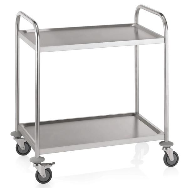 Carrello Di Servizio In Acciaio Inox, 2 Ripiani-image