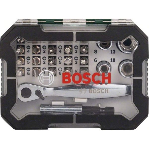 Bosch 2607017322 Bosch Prom Set Di Bit Per Avvitatori Da 26 Pezzi Con Cricchetto-image