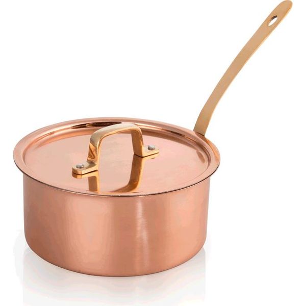 Casseruola Diametro: 16 Cm, Con Coperchio - Rame/Acciaio Inox-image