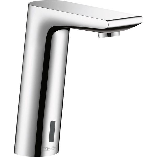 Hansgrohe Metris S Mitigeur éLectronique De Lavabo Avec PréRéGlage De La TempéRature Avec Raccordement Au RéSeau 230 V Avec Raccordement Au RéSeau 230 V, Saillie 128 Mm, 31103000, 31103000-image