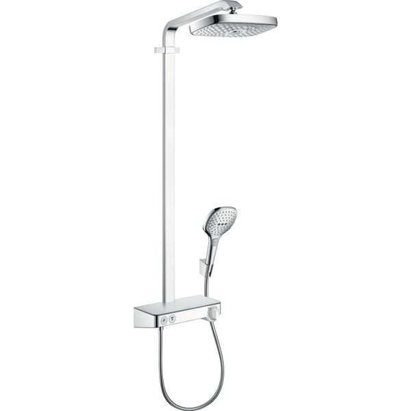 Hansgrohe Showerpipe Raindance Select Chrom Con Piatto Doccia Kopfbrause Raindance E Air 2Jet 300-image