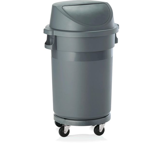 Cestino Per Rifiuti Con Coperchio A Pressione, Ø 55 Cm, 120 L-image