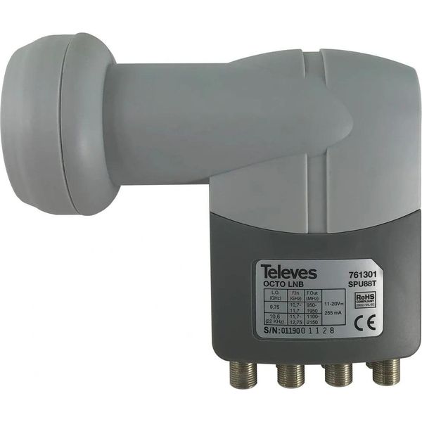 Televes Octo Lnb, Feed 40 Mm, Per Il Collegamento Diretto Di 8 Utenti-image