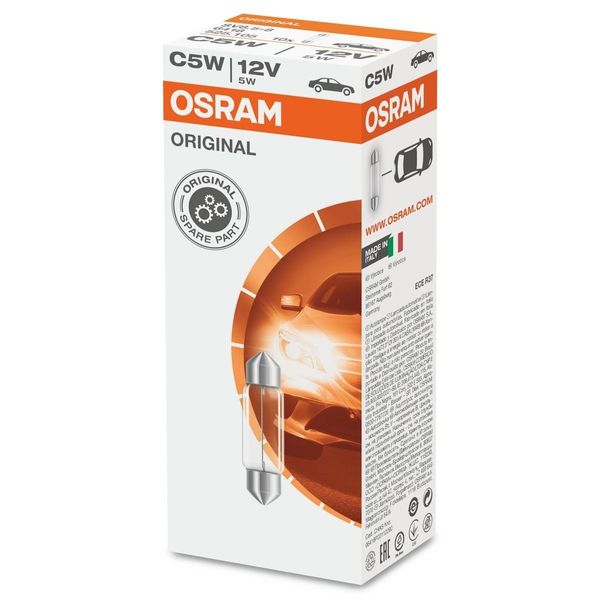 Osram C5W Original Line SV8.5-8 Lampade Soffitto 12V 5W Falts-image