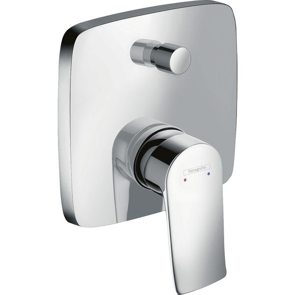 Hansgrohe Metris Miscelatore Da Incasso Per Vasca Da Bagno Set Angolare Cromato Con Combinazione Di Fusibili-image