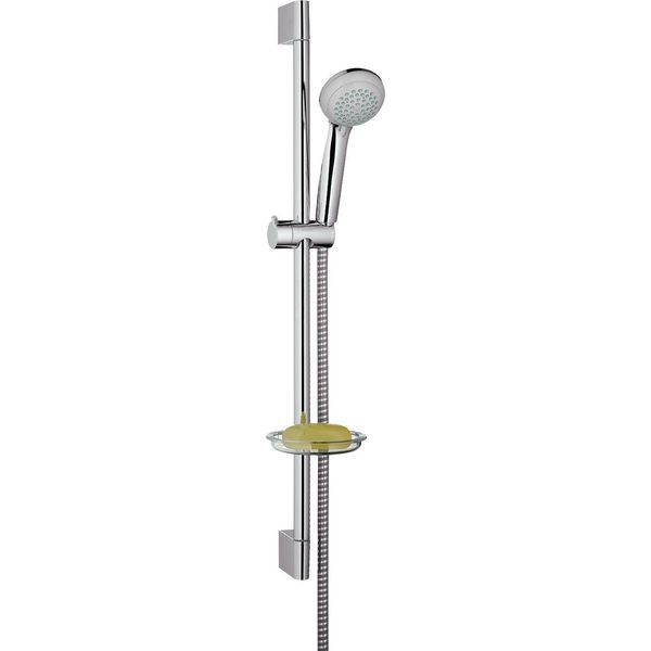 Hansgrohe Crometta 85 Ensemble De Douche Vario Avec Barre De Douche De 65 Cm Et Porte-Savon, Chromé, 27764000, 27764000-image