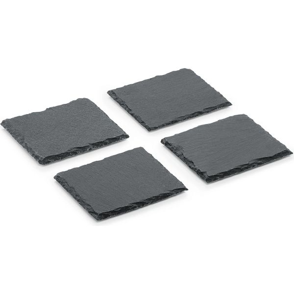 Sottobicchiere In Ardesia Naturale 10 X 10 Cm, Set Da 4 Pezzi, Serie Natural Slate 33-image