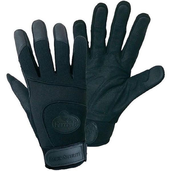 1 Paio Di Guanti Ferdyf. Mechanics Black Security Con Dorso In Spandex Nero, Colore: Nero, Taglia: L (9)-image