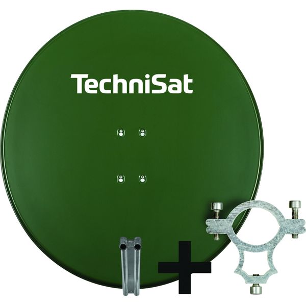 Technisat Satman 850 Plus | Antenna Satellitare Da 85 Cm Con Staffa Lnb Da 40 Mm | Rosso-image