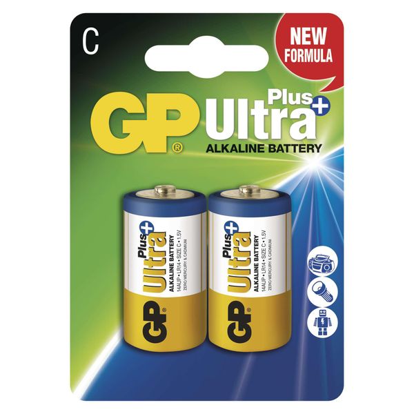 Gp Batteries Ultra Plus Alkaline C Batteria Monouso Alcalino-image