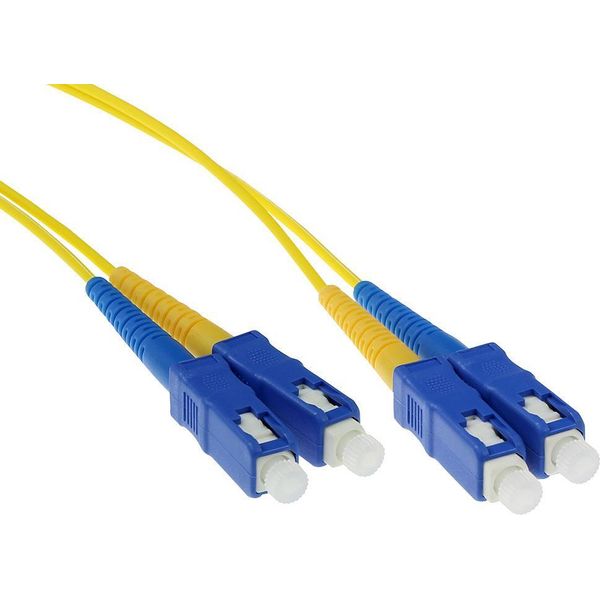 Act 2 Metri Lszh Cavo Patch In Fibra Monomodale 9/125 OS2 Duplex Con Connettori Sc-image