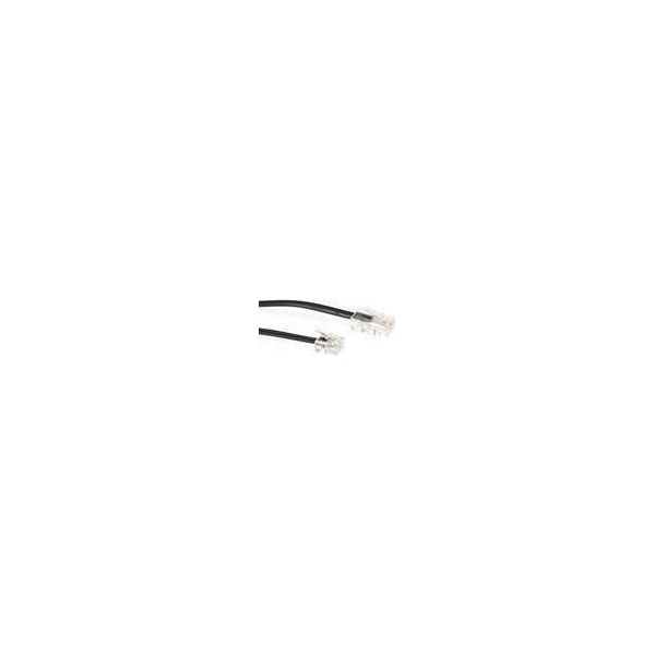 Act Cavo Telefonico Piatto Nero Da 10 Metri Con Connettori RJ11 E RJ45-image