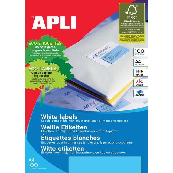 Etichetta, Ilc, 99,1 X 67,7 Mm, Angoli Arrotondati, 800 Pezzi/Confezione. , Apli 02420-image