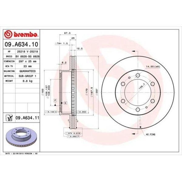Disco Freno Brembo 09.A634.11-image