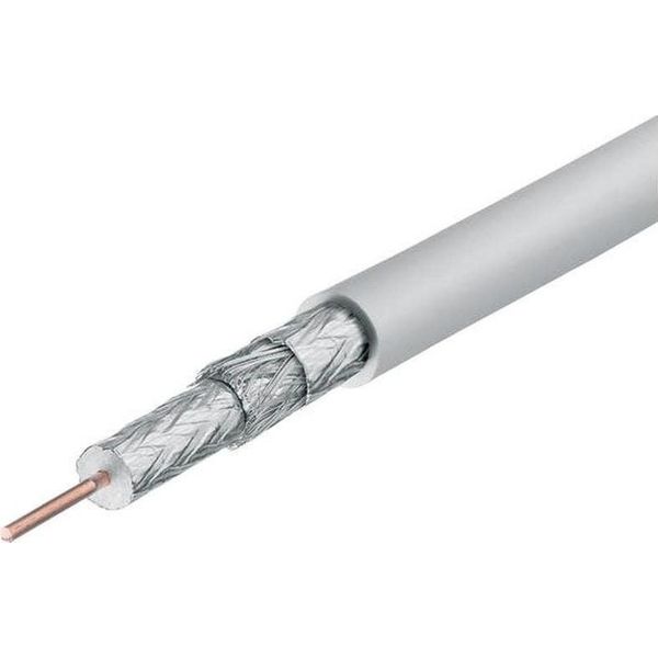Triax Cavo Coassiale In Pvc A Tripla Schermatura Bobina Da 100 M Bianco Koka 110 A+ SP100-image
