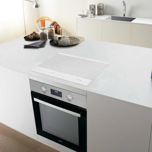 Cata Giga 600 Bianco Piano Cottura A Induzione A Tutta Superficie "Ultra Fast"" Con Comando A Sfioramento A Cursore Larghezza 59 Cm"-image
