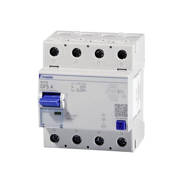 Doepke Rcd 25A DFS4A025-4/0,03-A Tipo A 4 Poli 30Ma 230/400V DFS4-025-4/0,03-A (09124901)-image