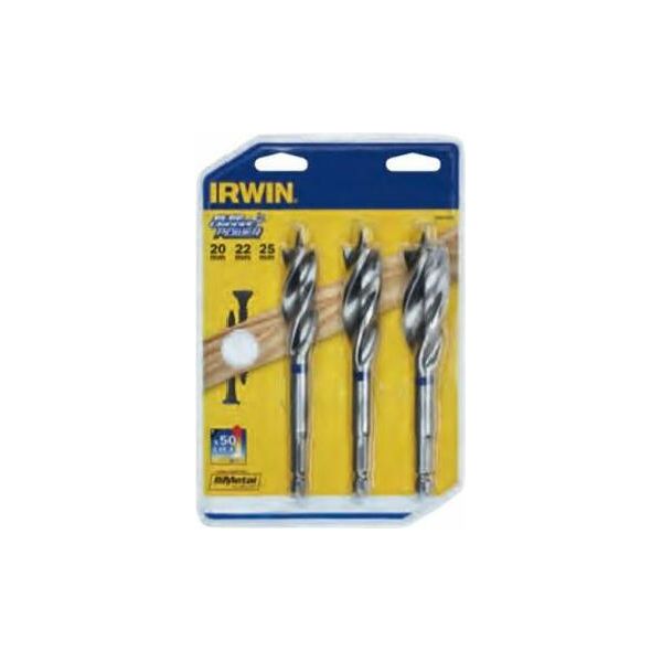 Irwin Set Di 3 Punte Per Legno Con Scanalatura Blu 20, 22, 25 Mm-image