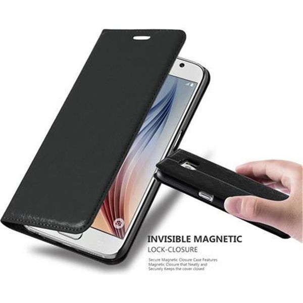 Cadorabo Custodia Per Samsung Galaxy S6 Custodia Protettiva In Nero Custodia Per Cellulare Cover Chiusura Magnetica-image