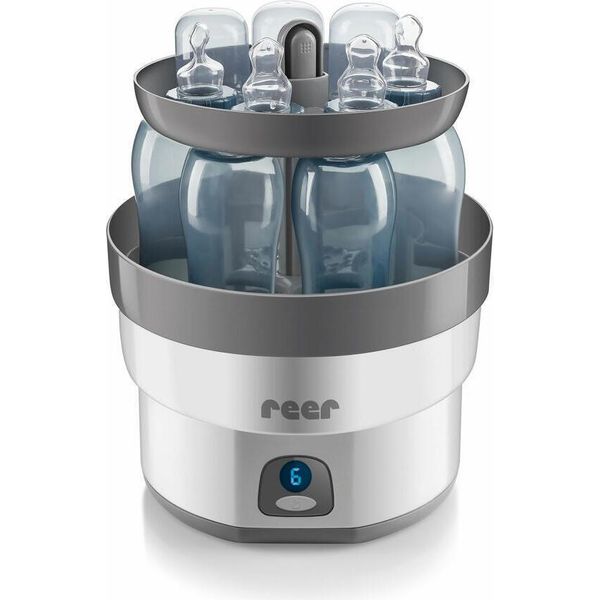 Reer Vapomax Vaporizzatore Grande, Spazio Per 6 Fiale E Accessori, Bianco/Antracite, 1 Pezzo (Confezione Da 1) Uscita Vapore Con Heatcolor-image