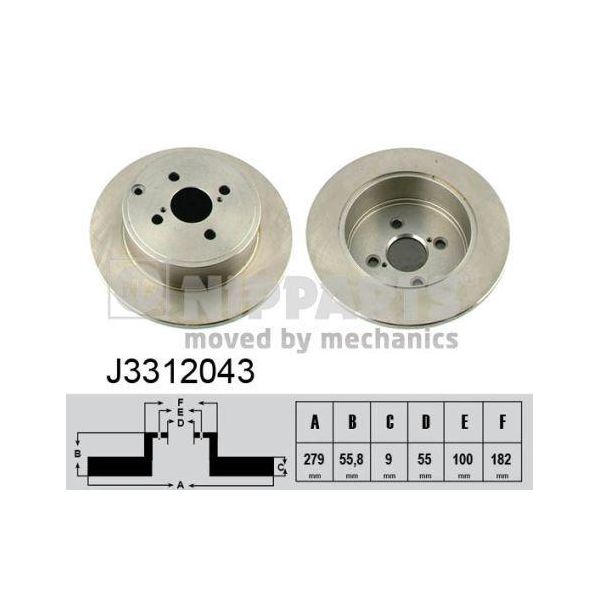 2 Dischi Freno Posteriori Jakoparts Per Toyota Corolla E12 1.4 1.8 2.0-image