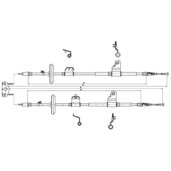 Cavo Freno A Mano Metzger Per Opel Mokka / Mokka X (J13) Posteriore 11.5778-image