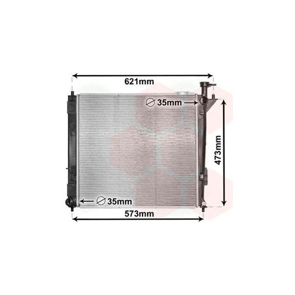 Van Wezel 82002346 Radiatore Acqua Radiatore Motore Per Hyundai Santa FÉ Ii (Cm)-image