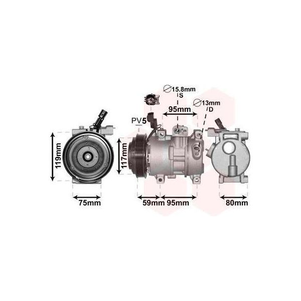 Van Wezel 8200K319 Aria Condizionata Compressore Aria Condizionata-image