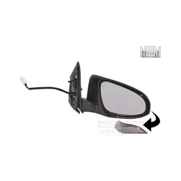 Van Wezel 5407808 Specchietto Esterno Specchietto Laterale Destro Per Toyota Auris (NZE18, ZRE18) Convesso Riscaldato Primerizzato-image