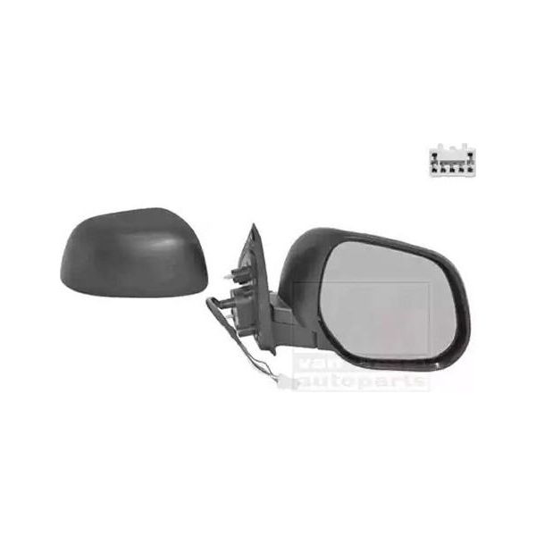 Van Wezel 3272808 Specchietto Esterno Specchietto Laterale Destro Per Mitsubishi Outlander Ii Suv (Cww) Convesso Riscaldato Primerizzato-image