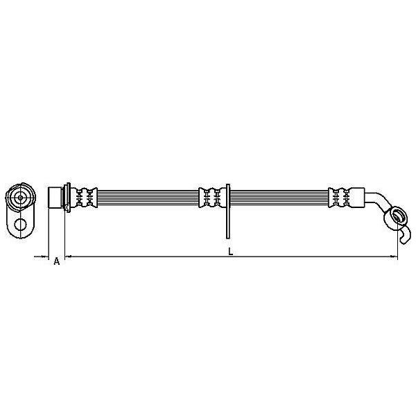 Metzger 4110098 Tubo Freno Anteriore Sinistro Per Toyota Rav 4 Ii (CLA2, XA2, ZCA2, ACA2)-image