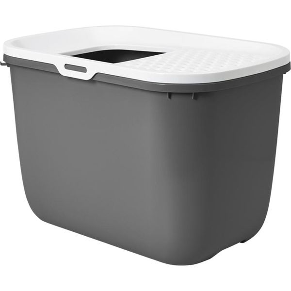 Savic "Hop In"", Lettiera Per Gatti 58,5 X 39 X 39,5 Cm Antracite - Bianco"-image