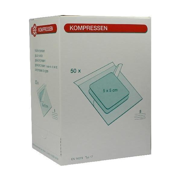 Noba Compresse Di Garza Sterili A 8 Strati 50 X 2 Pezzi 5 X 5 Cm-image
