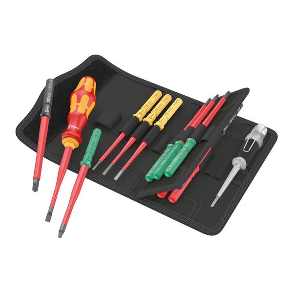 Wera Vde-Wechselklingen Mit Handhalter, Kraftform Kompakt Vde 16 Extra Slim 1 Tool Finder, 16-Teilig (05006608001)-image