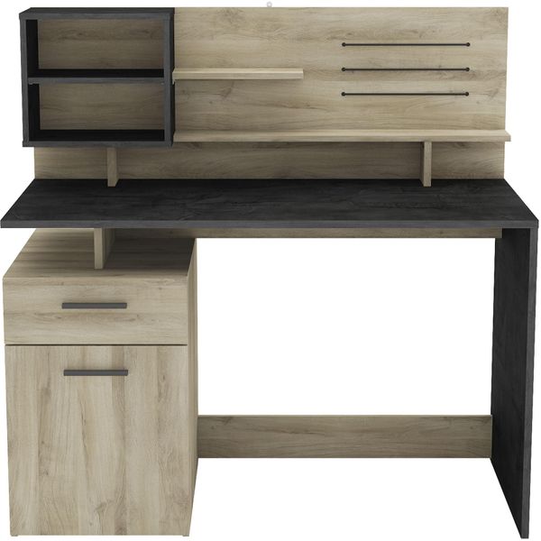 Schreibtisch Demeyere Group "Malicia", Braun (Kronberg Eich, Sidewalk, Sidewalk), B:121,5Cm H:119,6Cm T:58,4Cm, Tische, Schreibtisch, Schreibtisch Mit Funktionalen Ausstattung-image