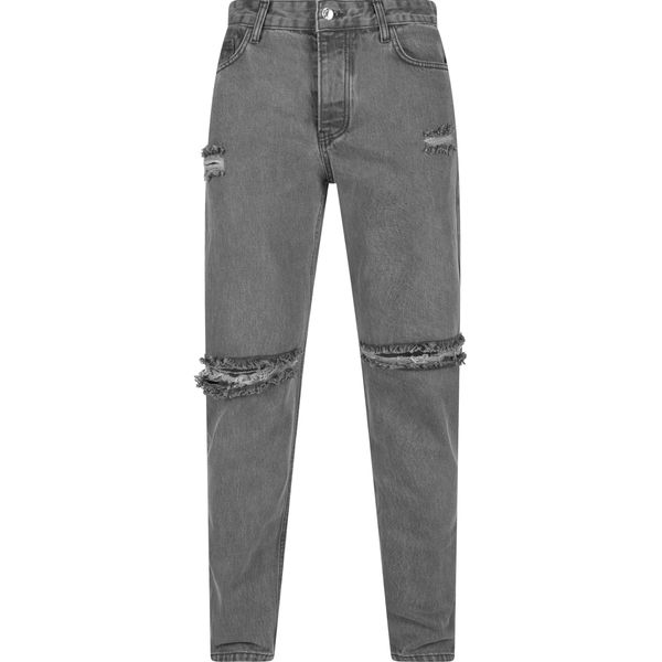 Bequeme Jeans 2Y Premium "2Y Premium Herren 2Y Tapered Fit Jeans", Herren, Gr. 33, NormalgrößEn, Grau (Blau), 100% Baumwolle, Unifarben, Normal, Jeans-image