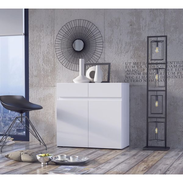 Kommode Home Affaire "Rimini", Weiß (Weiß, Weiß), B:90Cm H:86Cm T:40Cm, Sideboards, Kommode, Breite 90 Cm-image