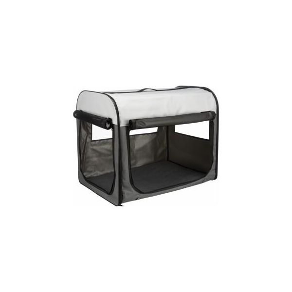 Trixie Box De Transport Souple Basic Gris Foncé/Gris Clair M-L-image