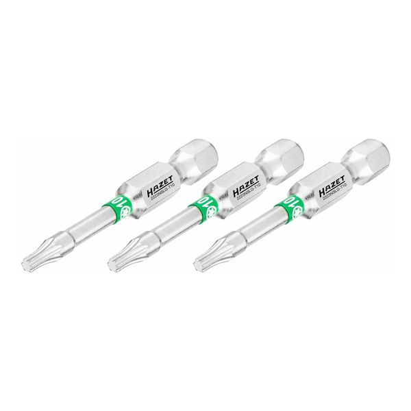 Hazet Bit 2223NSLG-T10/3, Sechskant Massiv 6,3 (1/4 Zoll), Innen Tx Profil, T10, Anzahl Werkzeuge: 3)-image