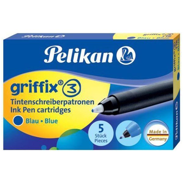 Pelikan 960567 Cartuccia Griffix® Per Penna A Inchiostro, Blu, Tipo T1R-image