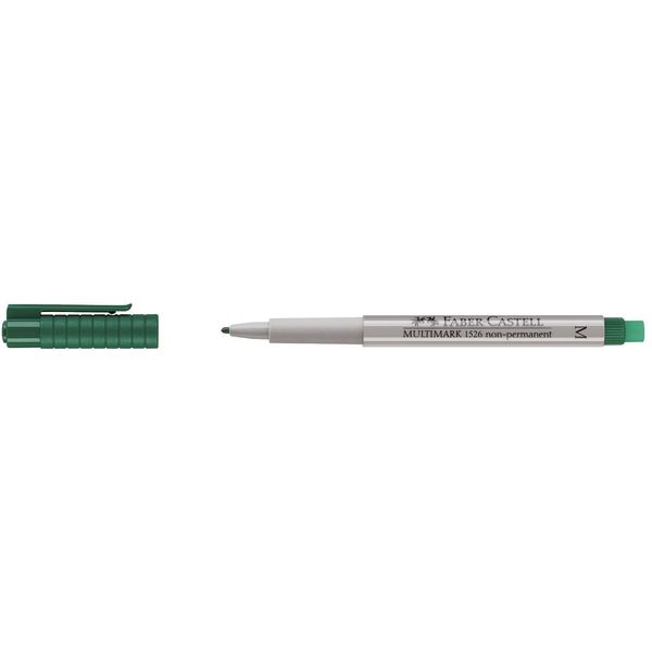 Faber-Castell 152663 Marcatore Per Cd Multimark - Non Permanente, M, Verde-image